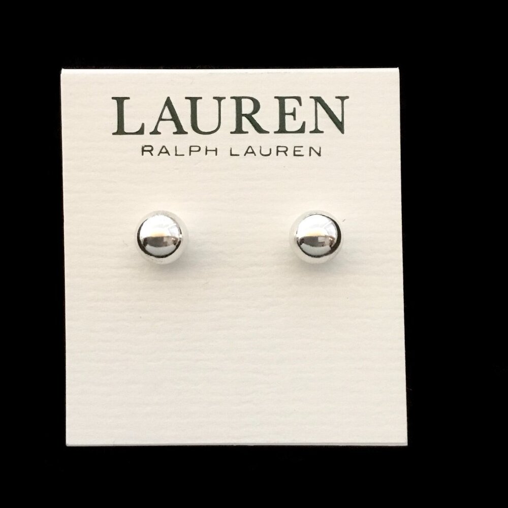 Lauren Ralph Lauren Silver Ball Stud 6mm RV$25